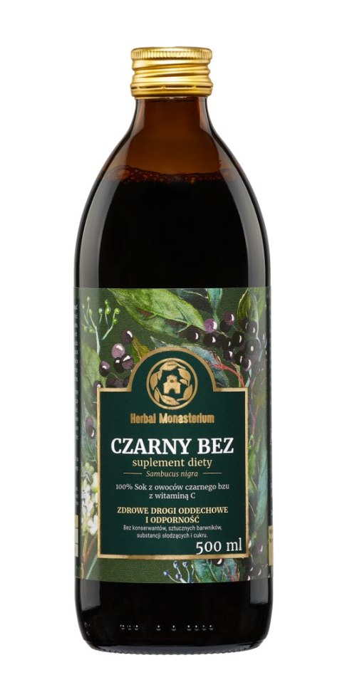 Bez czarny, Sok naturalny z czarnego bzu 100% 500 ml